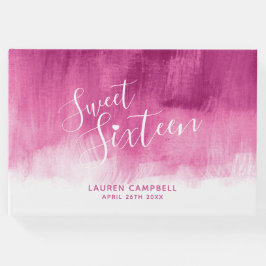 Donkerrode roze moderne kunst, zoete zestien op ma gastenboek