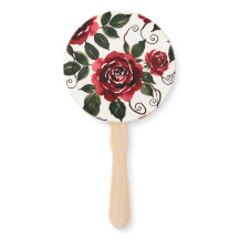 Donkerrode Rozen Bloemenset van Waaiers