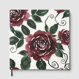 Donkerrode Rozen Bloemstuk Gastboek Gastenboek