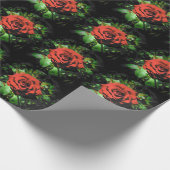 Donkerrode Rozen Cadeaupapier (Hoek)