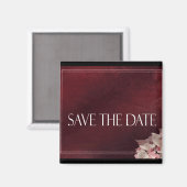 Donkerrode Save the date-magneet Magneet (Voorkant / Achterkant)