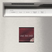Donkerrode Save the date-magneet Magneet (Insitu (Vaatwasser))