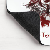 donkerrode schedel Mousepad Muismat (Hoek)