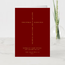 Donkerrode Schriftuurkruis Kerstmis/Feestdagen