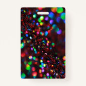 Donkerrode sprankelende foto badge (Achterkant)