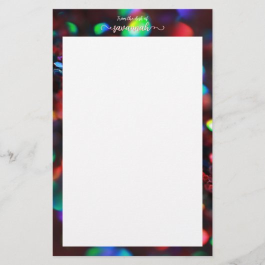 donkerrode sprankeling briefpapier (Voorkant)