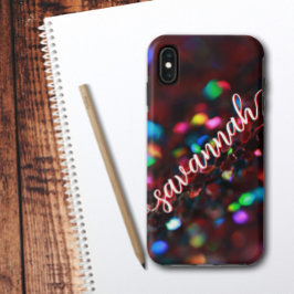donkerrode sprankeling Case-Mate iPhone case