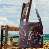 donkerrode sprankeling crossbody tas