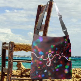 donkerrode sprankeling crossbody tas