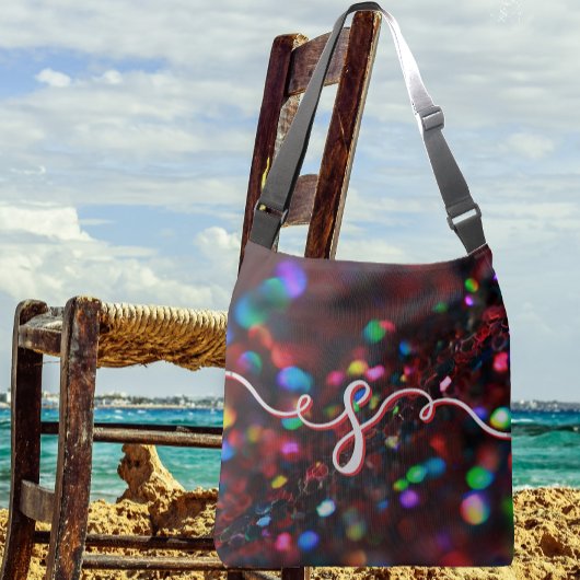 donkerrode sprankeling crossbody tas