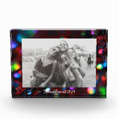 donkerrode sprankeling fotoblokken (Voorkant)