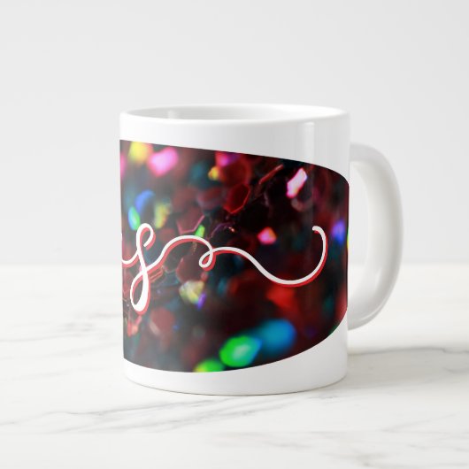 donkerrode sprankeling grote koffiekop (Voorkant rechts)