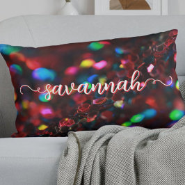 donkerrode sprankeling kussen