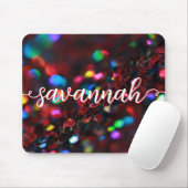 donkerrode sprankeling muismat (Met muis)