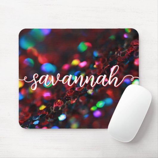 donkerrode sprankeling muismat (Met muis)