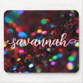 donkerrode sprankeling muismat (Voorkant)