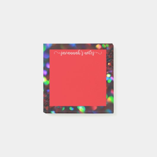 donkerrode sprankeling post-it® notes (Voorkant)