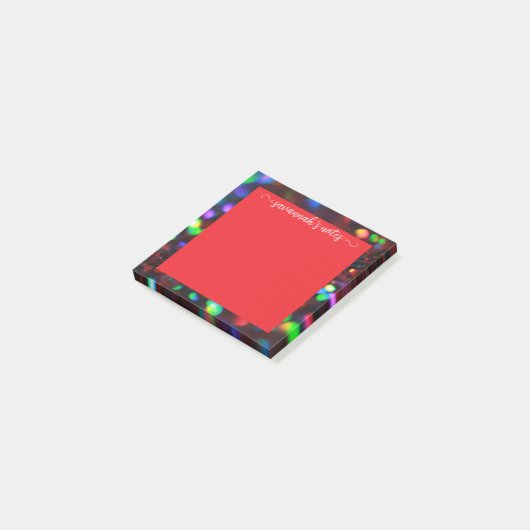 donkerrode sprankeling post-it® notes (Schuin)