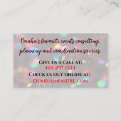 donkerrode sprankeling visitekaartje (Achterkant)