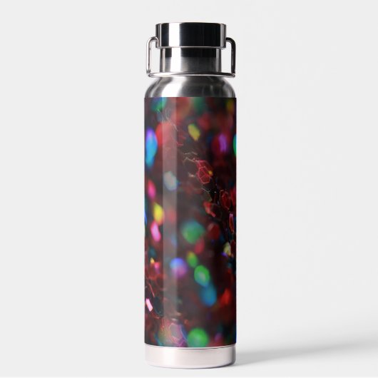 donkerrode sprankeling waterfles (Achterkant)