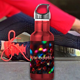 donkerrode sprankeling waterfles 