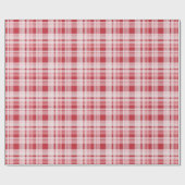 donkerrode tartan cadeaupapier (Vlak)