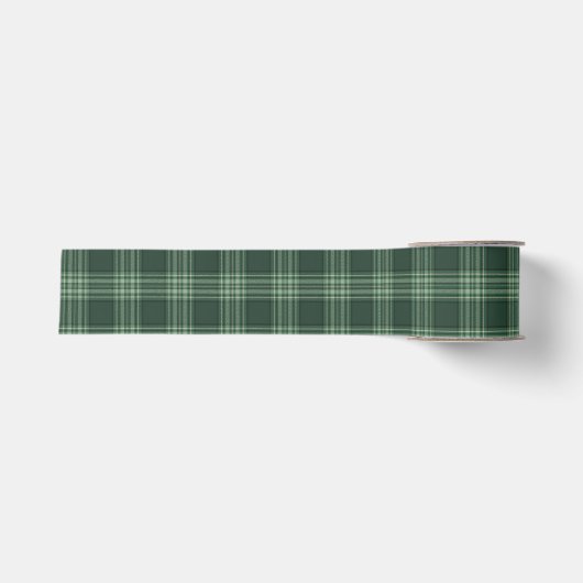 Donkerrode tartan plaid grosgrain lint (Voorkant)