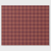 Donkerrode tartanruit cadeaupapier (Vlak)