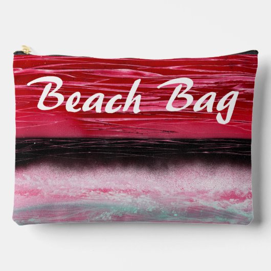 Donkerrode tot Roze Strandtas Etui (Voorkant)