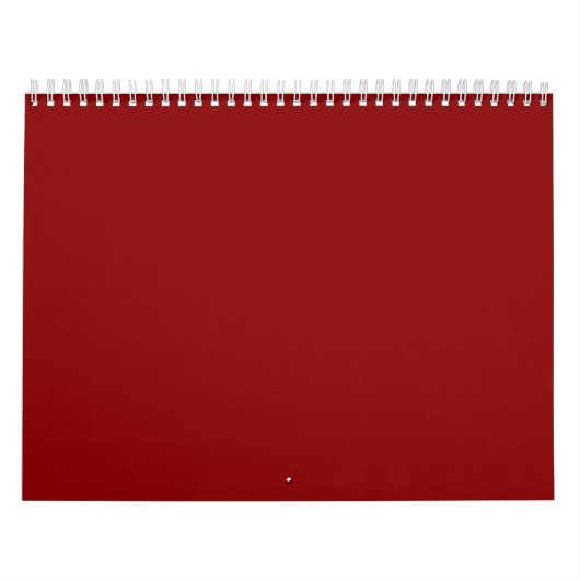 Donkerrode, vaste kleur kalender (Hoes)