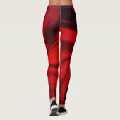 Donkerrode Vector Abstracte Heldere Textuur Leggin Leggings (Achterkant)
