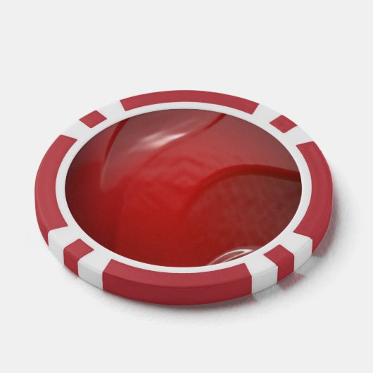 Donkerrode, verfijnde kunststof textuur poker chips (Enkel)