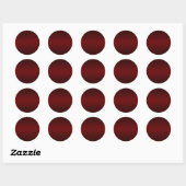 Donkerrode Verlopende Achtergrond Ronde Sticker (Vel)