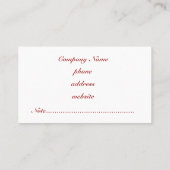 Donkerrode Visitekaartjes (Achterkant)