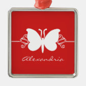 Donkerrode vlinder kiest het hoogste Ornament (Voorkant)