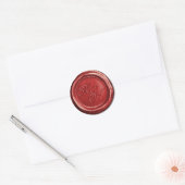 Donkerrode Wax Seal  Custom Bruiloft Stickers (Envelop)