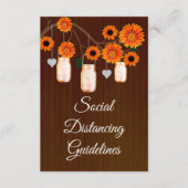 Donkerroest Oranje Bloemendecor Mason Pot Veilighe Informatiekaartje (Voorkant)