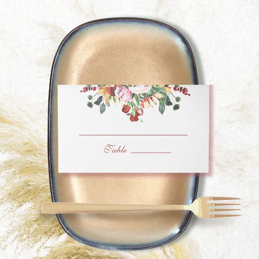 Donkerroest Rode Waterverf Zonnebloem Herfst Herfs Plaatskaartje