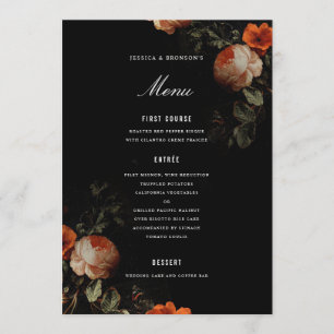 DonkerRomantisch Bloemen Nederlands Meester Schild Menu