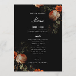 DonkerRomantisch Bloemen Nederlands Meester Schild Menu