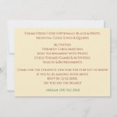 Donkerrood 30ste verjaardag partij schaakpion kaart (Achterkant)