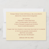 Donkerrood 30ste verjaardag partij schaakridder kaart (Achterkant)