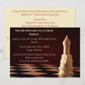 Donkerrood 30ste verjaardag partij schaaktang kaart (Voorkant / Achterkant)