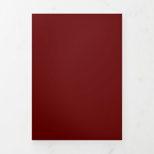 Donkerrood #650000, koperkorst drieluik wenskaart (Cover)