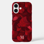 Donkerrood Abstract bladpatroon Case-Mate iPhone Case (Achterkant)