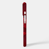 Donkerrood Abstract bladpatroon Case-Mate iPhone Case (Achterkant / Links)