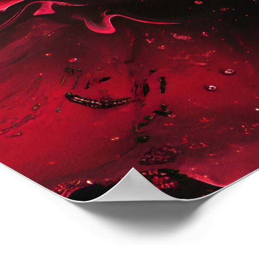 Donkerrood Abstract Textuur Design Poster (Hoek)