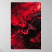 Donkerrood Abstract Textuur Design Poster (Voorkant)