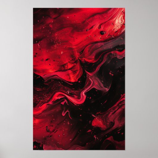 Donkerrood Abstract Textuur Design Poster (Voorkant)