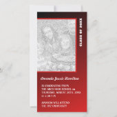 Donkerrood Afstuderen aankondiging (Voorkant)